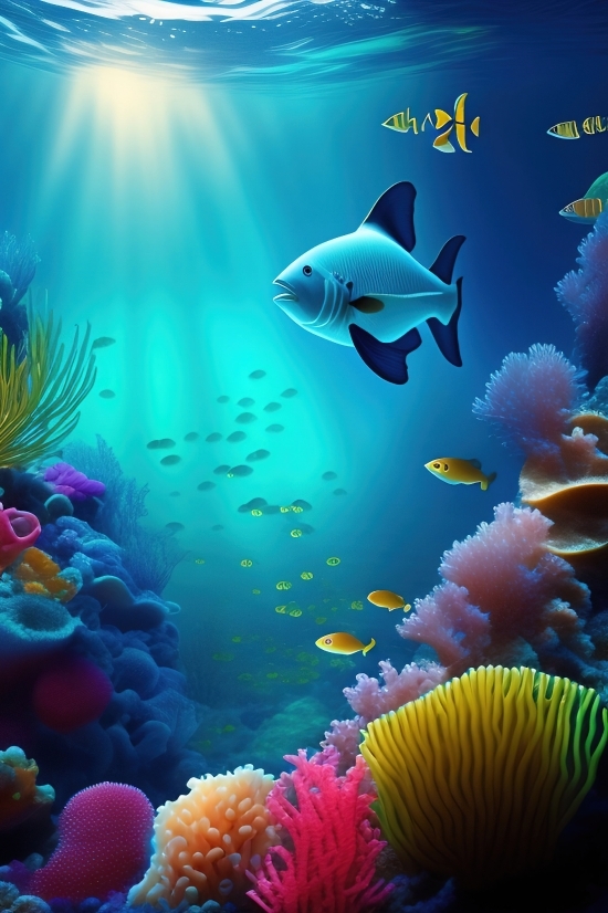 Motion Design Ai, Create An Ai Image, Sea, Seawater, Reef, Underwater