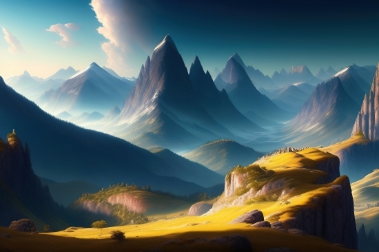 Motion Graphics Ai, Landscape, Sky, Canyon, Sunset, Mountain