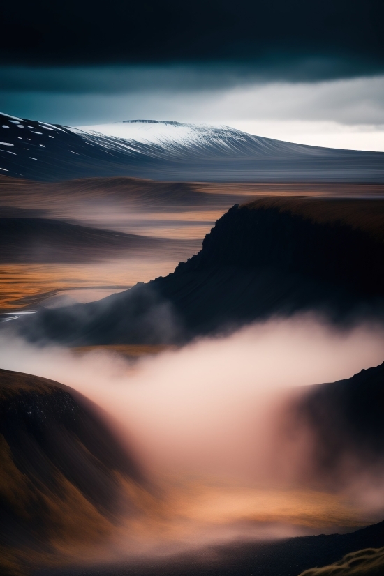 Mountain, Landscape, Sky, Mountains, Canyon, Clouds