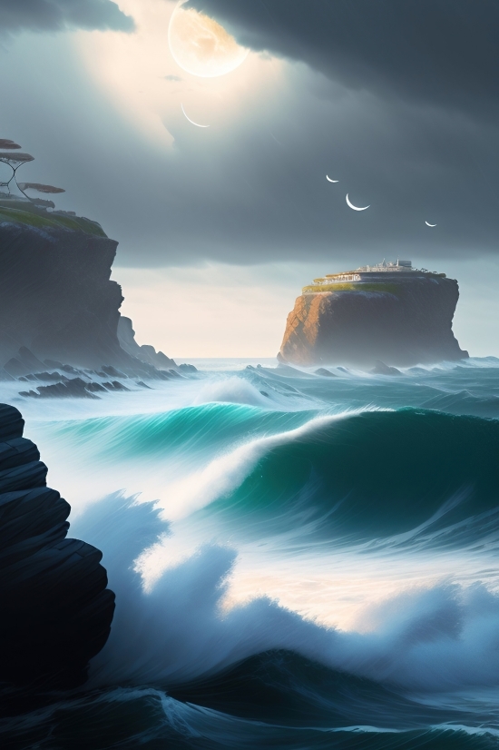Ocean, Landscape, Sea, Beach, Sky, Water