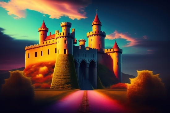 Online Ai Logo Creator, Ai Photo Extender Free, Castle, Palace, Fortification, Architecture