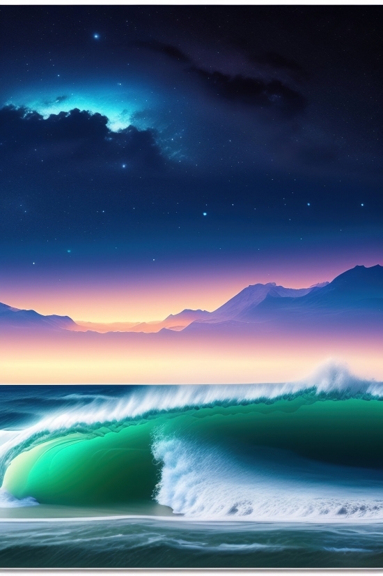 Openai Painting, Sea, Sky, Ocean, Seascape, Beach
