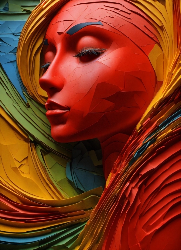 Orange, Eyelash, Art, Red, Sculpture, Beauty