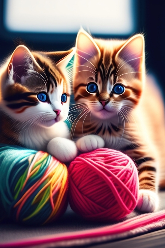 Painting With Ai, Kitten, Cat, Feline, Animal, Kitty