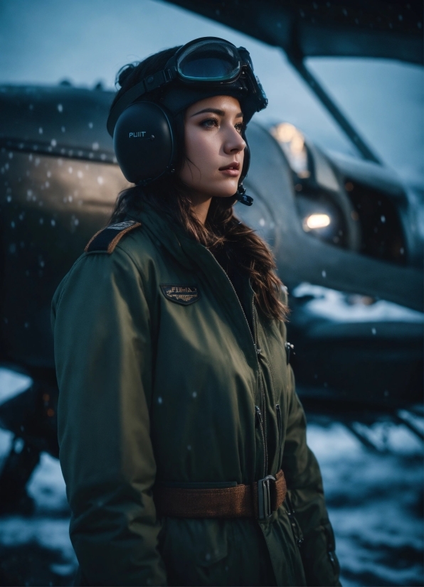 Person, Aviator, Adult, Portrait, People, Trench Coat