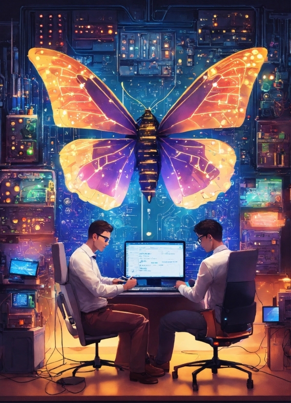 Personal Computer, Purple, Pollinator, Blue, Arthropod, Lighting