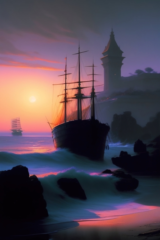Pirate, Vessel, Ship, Craft, Boat, Sea