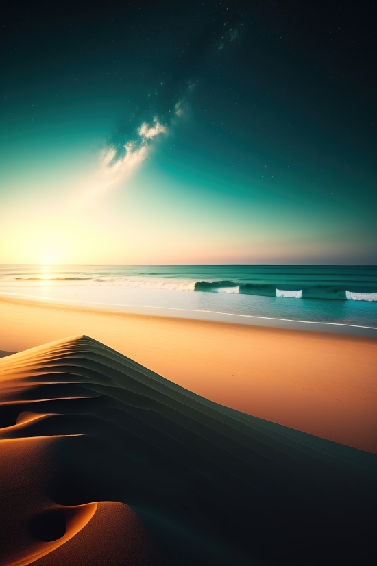Pixray Text2image, Dune, Light, Sea, Wallpaper, Sun