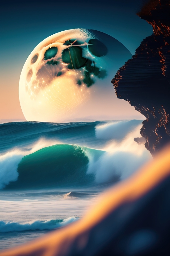 Planet, Moon, Space, Sky, Globe, Light