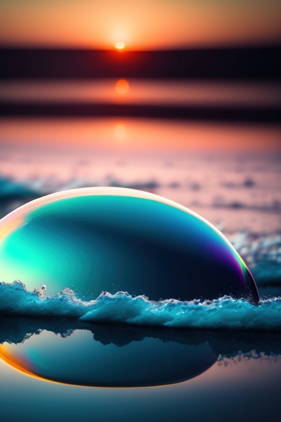 Planet, Reflection, Relief, Sea, Sky, Ocean
