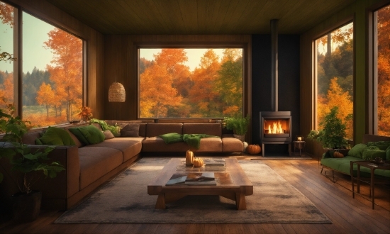 Plant, Building, Couch, Nature, Wood, Shade