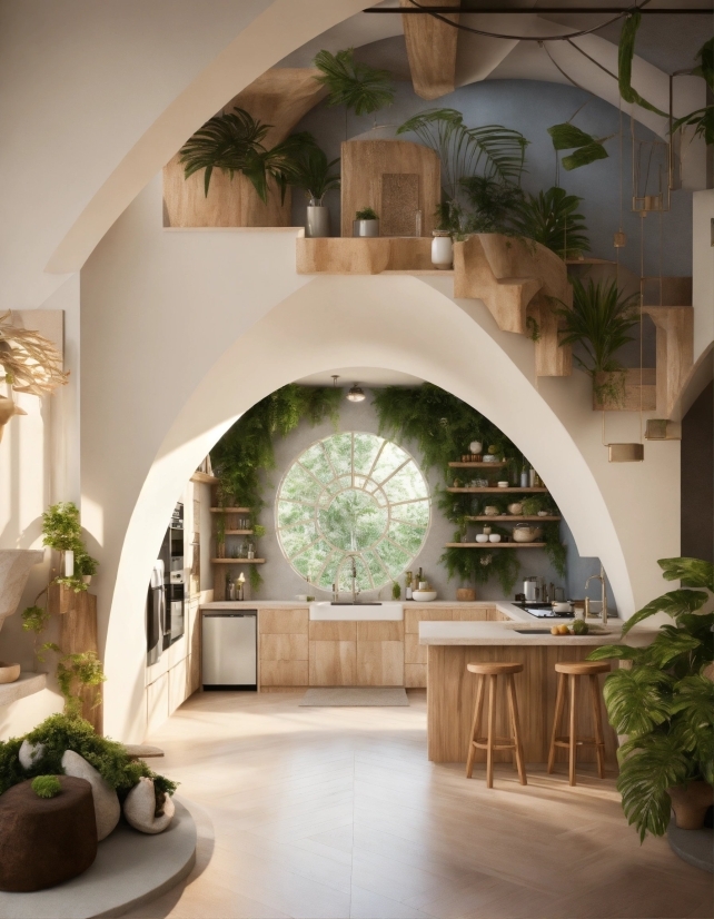 Plant, Houseplant, Interior Design, Wood, Architecture, Floor