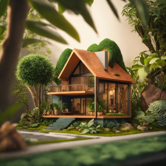 Plant, Property, Building, Wood, House, Architecture