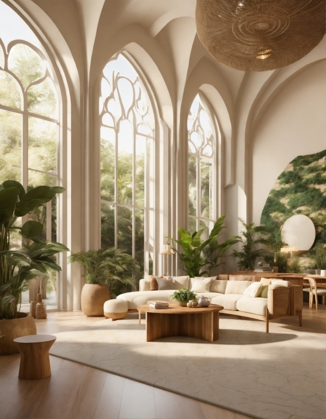 Plant, Property, Couch, Building, Houseplant, Table