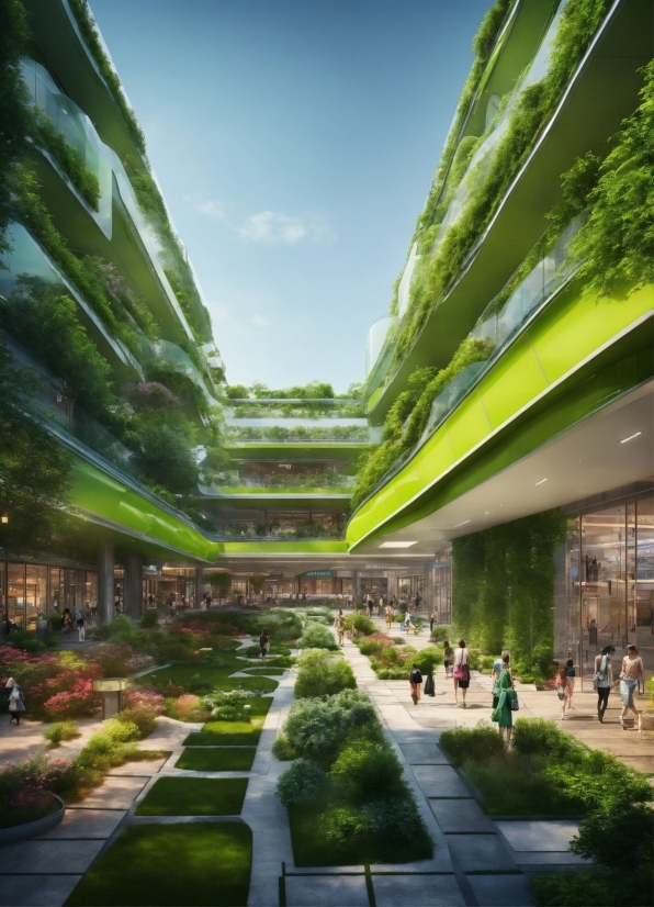 Plant, Sky, Building, Cloud, Urban Design, Grass
