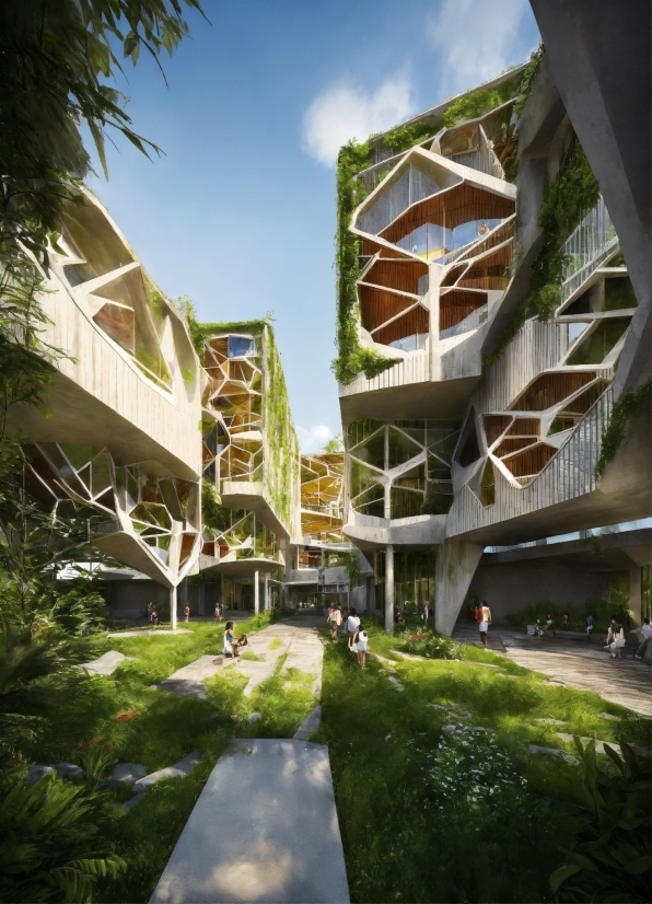 Plant, Sky, Cloud, Building, Condominium, Urban Design