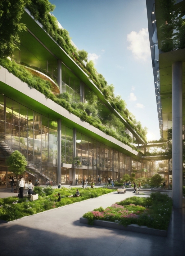 Plant, Sky, Cloud, Shade, Urban Design, Condominium