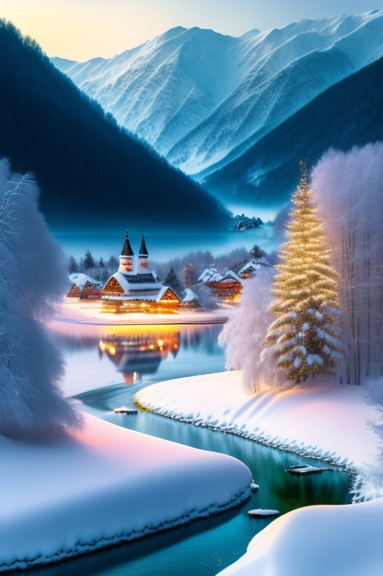 Powerpoint Motion Background, Snow, Winter, Snowplow, Cold, Landscape