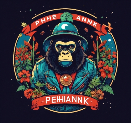 Primate, Font, Terrestrial Animal, Logo, Graphics, Illustration
