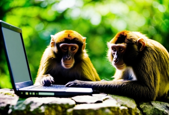 Primate, Green, Nature, Personal Computer, Laptop, Organism