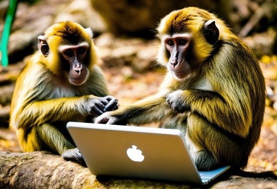 Primate, Nature, Organism, Yellow, Personal Computer, Terrestrial Animal