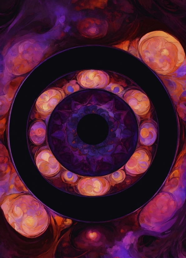 Purple, Art, Magenta, Circle, Pattern, Symmetry