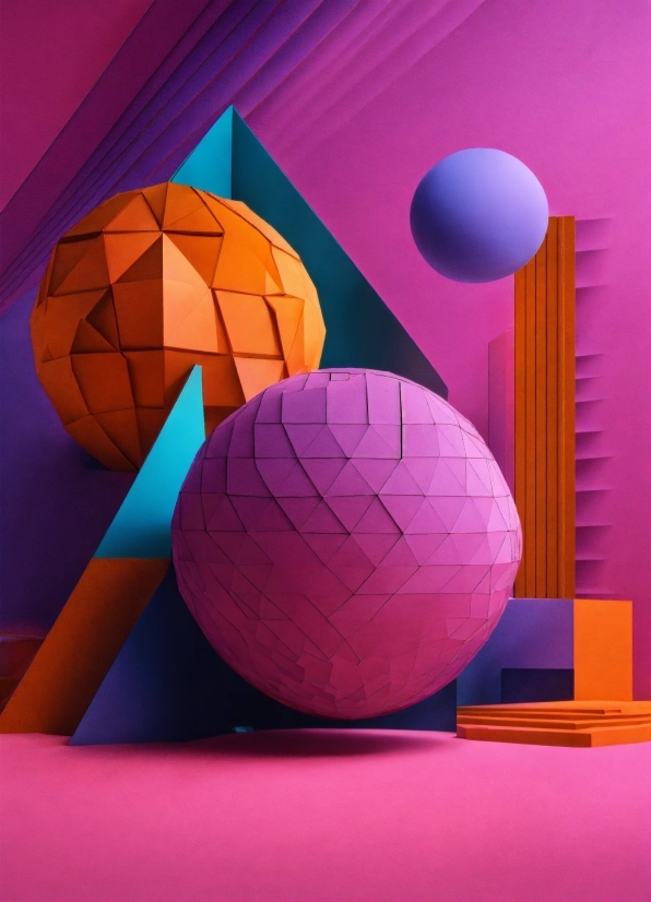 Purple, Orange, Art, Architecture, Pink, Triangle