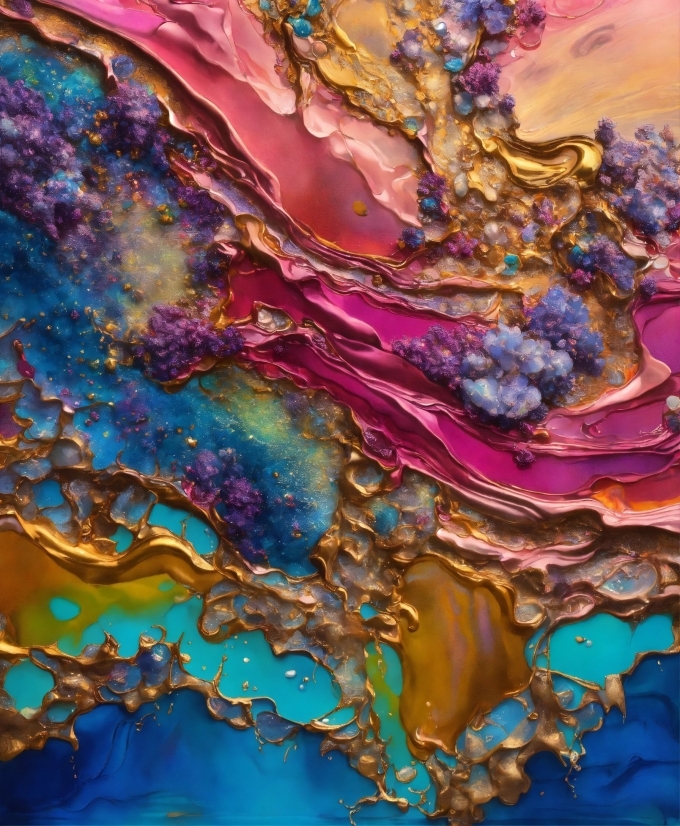 Purple, Paint, Liquid, Art Paint, Organism, Body Of Water