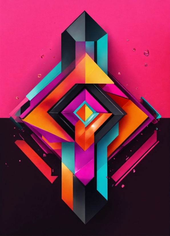 Purple, Triangle, Art, Font, Line, Rectangle