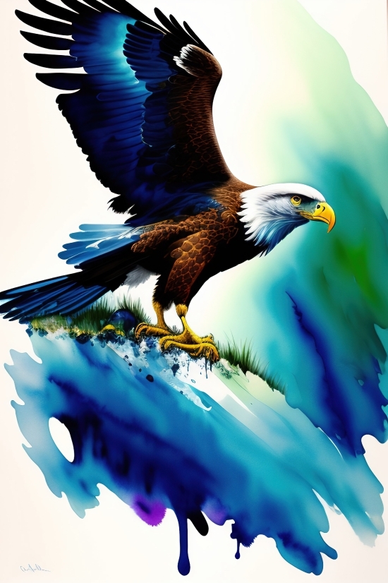 Random Ai Image Generator, Bald Eagle, Eagle, Bird, Beak, Wildlife