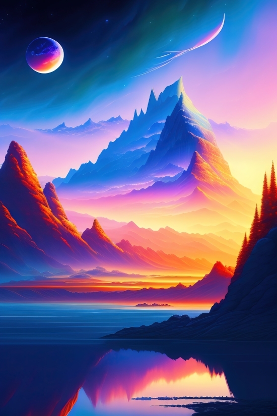 Range, Sky, Landscape, Sun, Clouds, Sunset