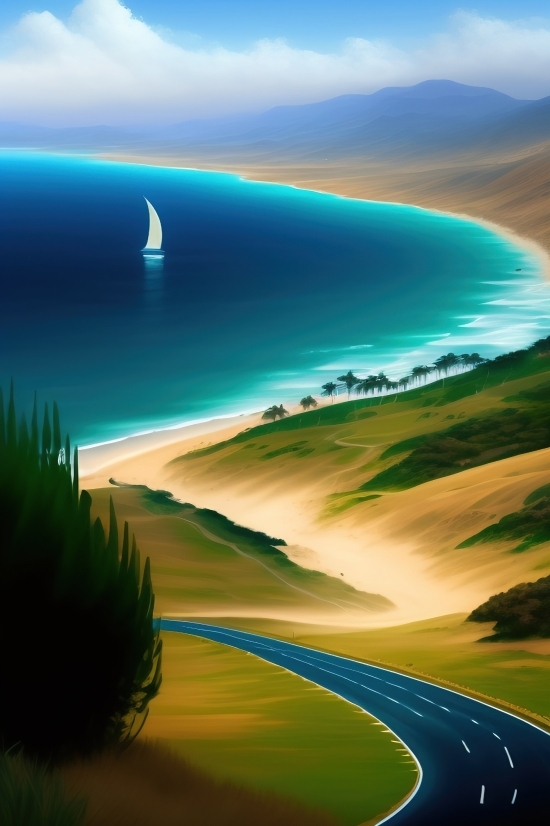 Renderforest Ai, Photo Creator Ai, Landscape, Sky, Sun, Sunset