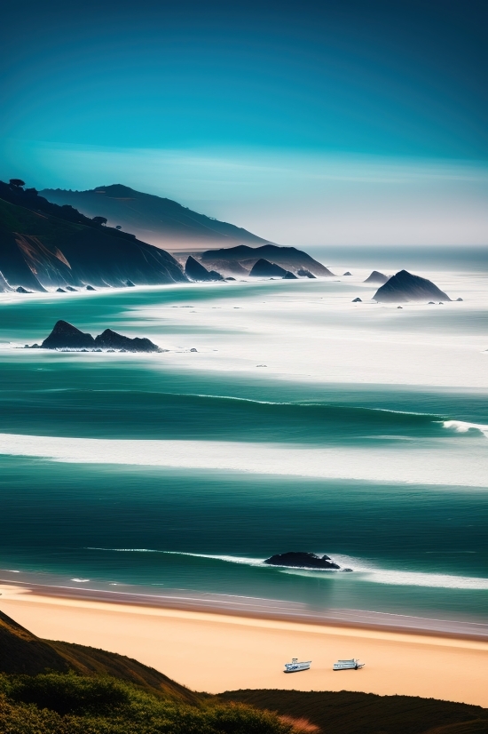 Sand, Beach, Sea, Ocean, Landscape, Water