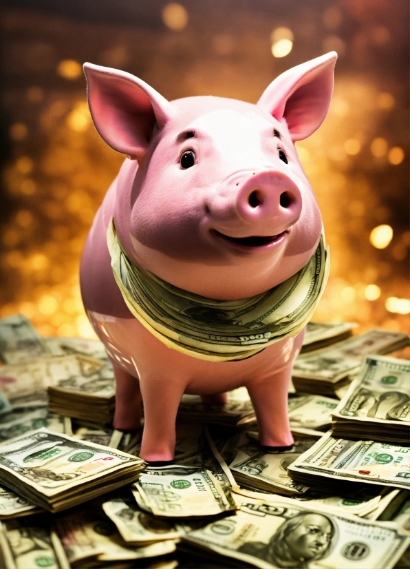 Saving, Pink, Fawn, Piggy Bank, Snout, Domestic Pig