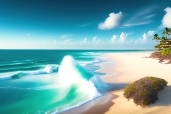 Seascape, Wave, Sky, Sea, Water, Ocean