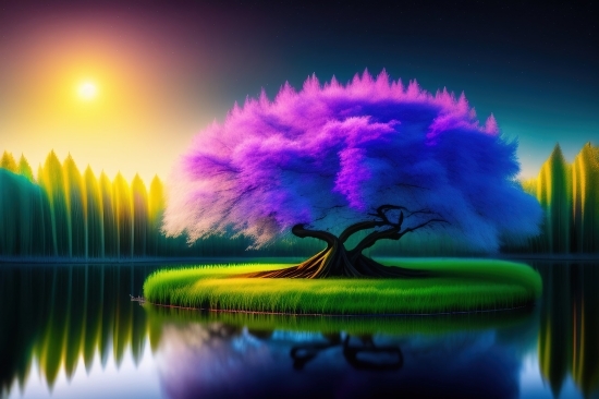 Sky, Landscape, Clouds, Sun, Horizon, Meadow