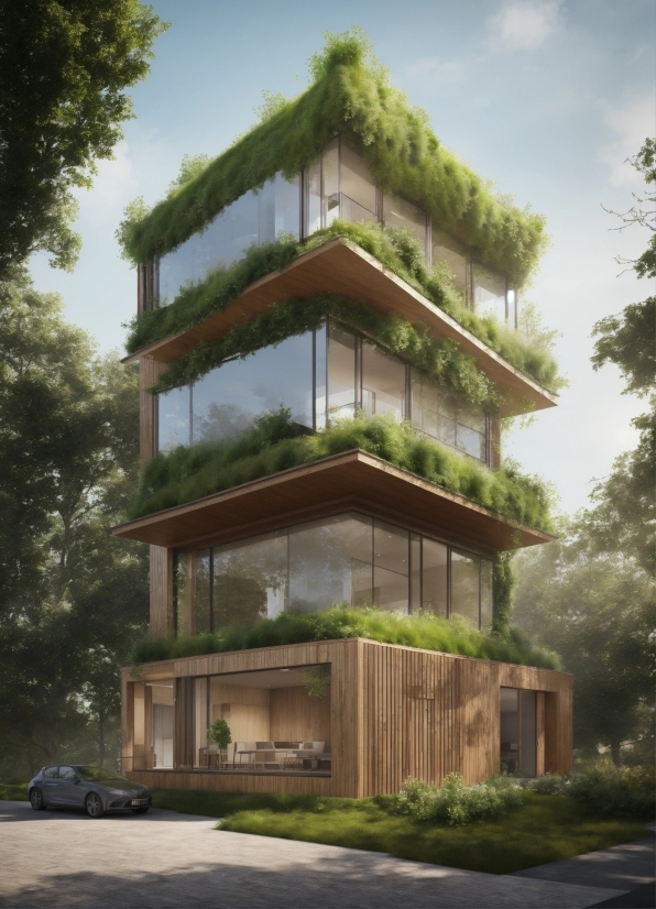 Sky, Plant, Building, Cloud, Tree, Urban Design