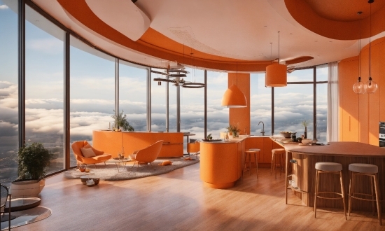 Sky, Property, Furniture, Table, Cloud, Building