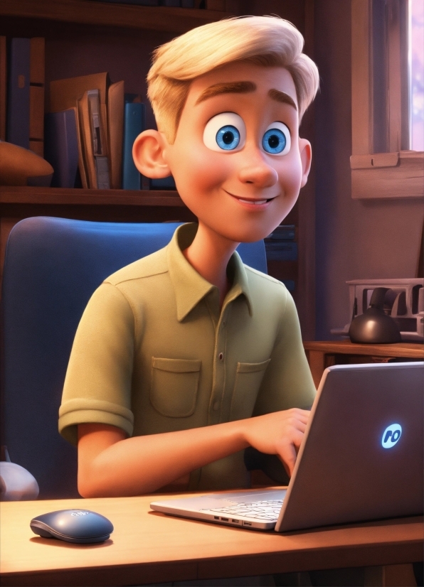 Smile, Personal Computer, Laptop, Computer, Table, Netbook