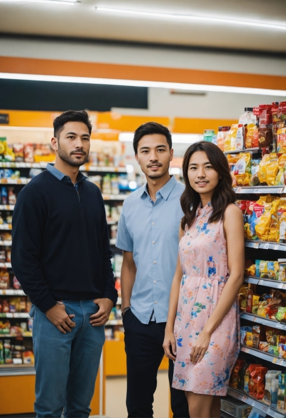 Smile, Photograph, Shelf, Product, Customer, Convenience Store