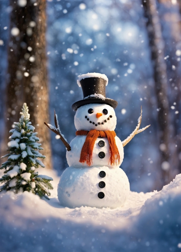 Snowman, Figure, Snow, Winter, Cold, Season