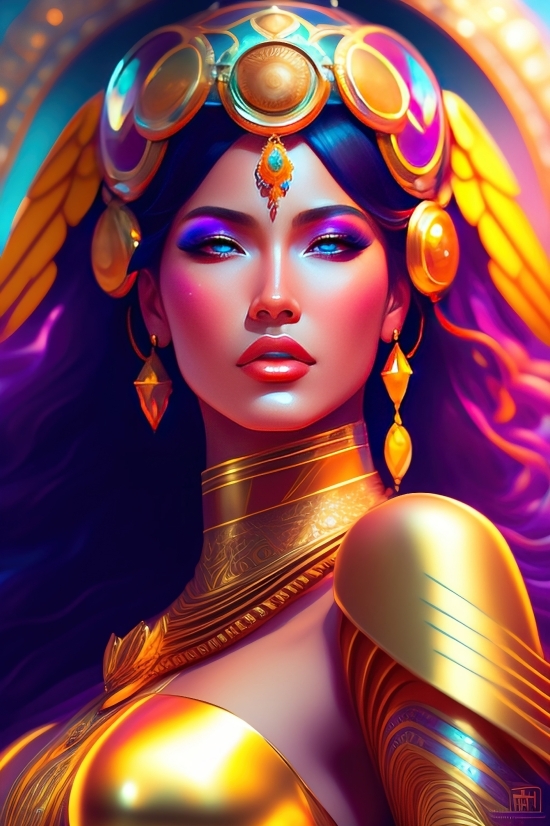 Sorcerer, Coquette, Cartoon, Person, Art, Design