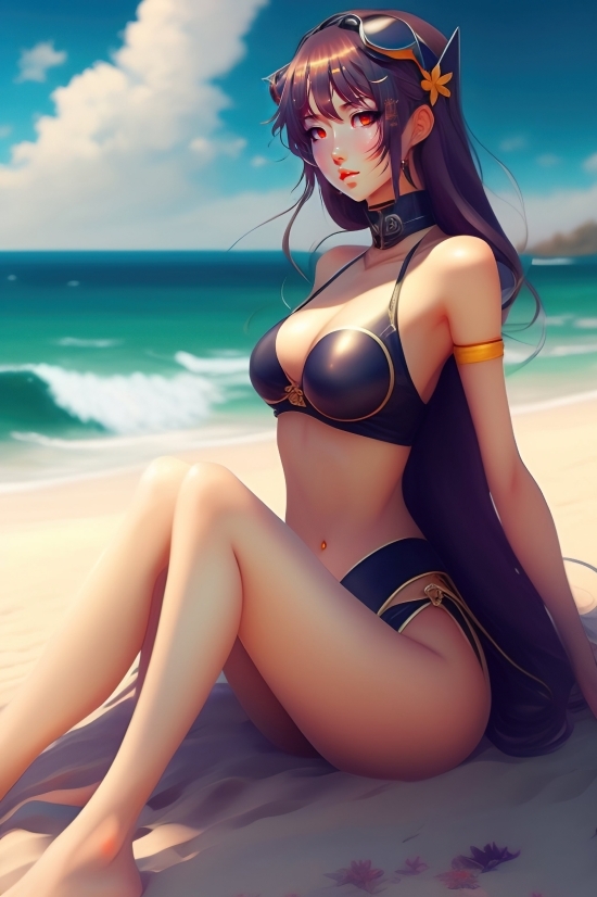 Stable Diffusion Image 2 Image, Maillot, Bikini, Tights, Swimsuit, Beach