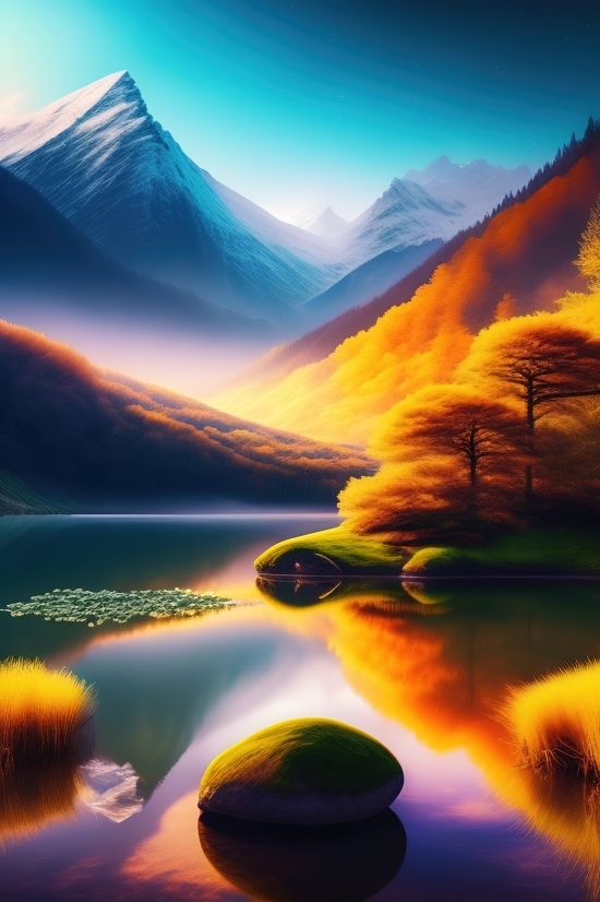 Sun, Sunset, Landscape, Sky, Mountain, Sunrise