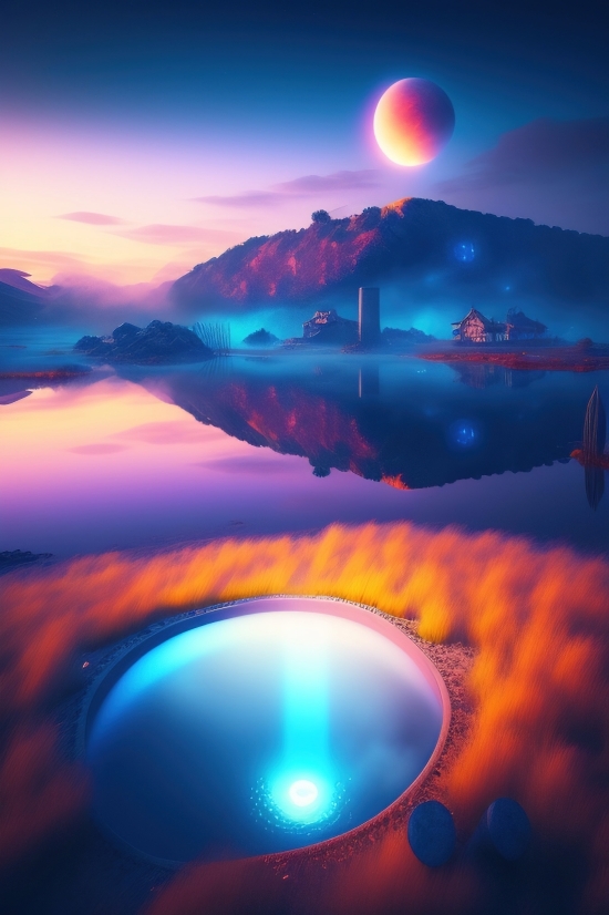 Sun, Sunset, Sky, Landscape, Clouds, Star