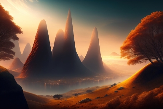 Sun, Sunset, Star, Sunrise, Landscape, Sky