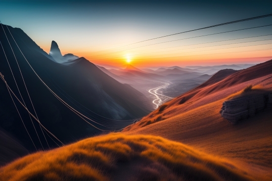 Sunset, Sky, Landscape, Sand, Travel, Sun
