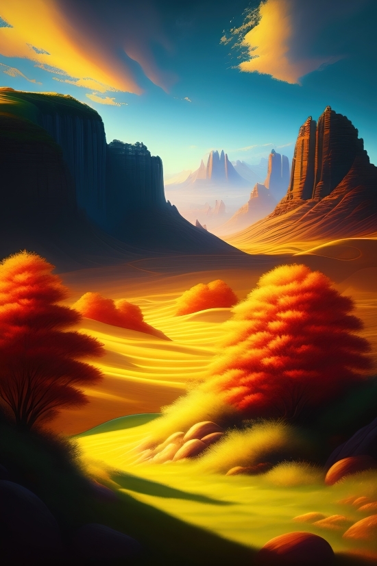 Sunset, Sun, Landscape, Sky, Sunrise, Cactus
