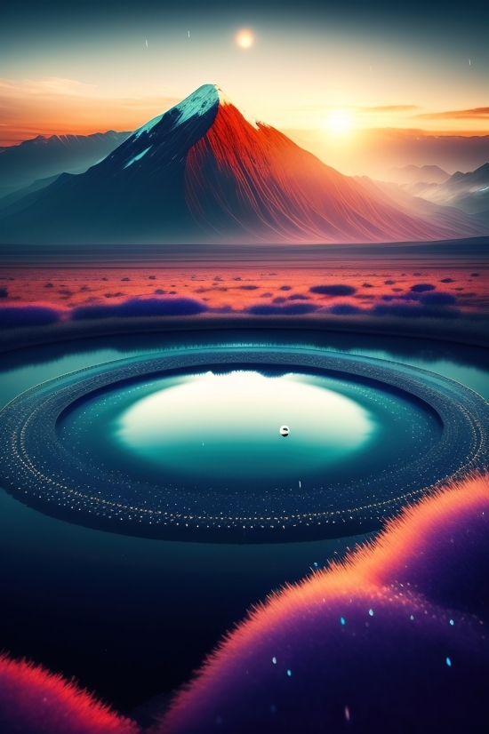 Sunset, Sun, Sea, Landscape, Sky, Horizon