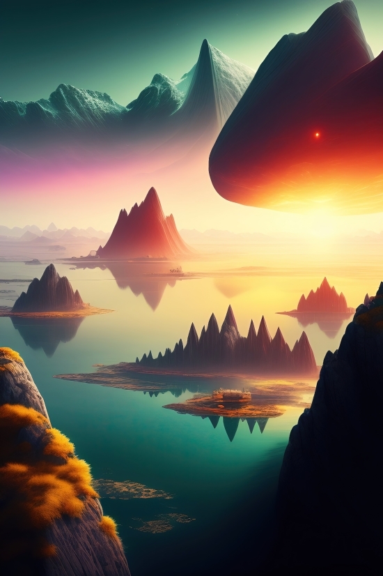 Sunset, Sun, Sky, Sunrise, Silhouette, Water